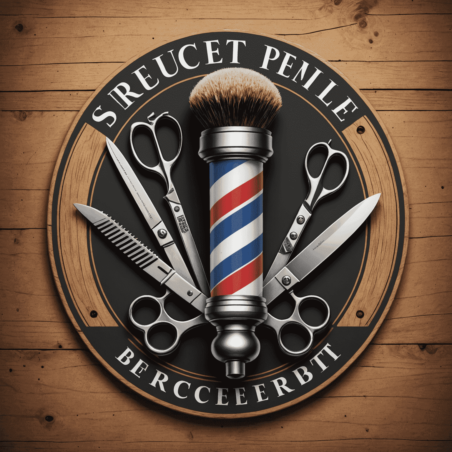 Brucebet logo featuring a stylized barber pole and scissors